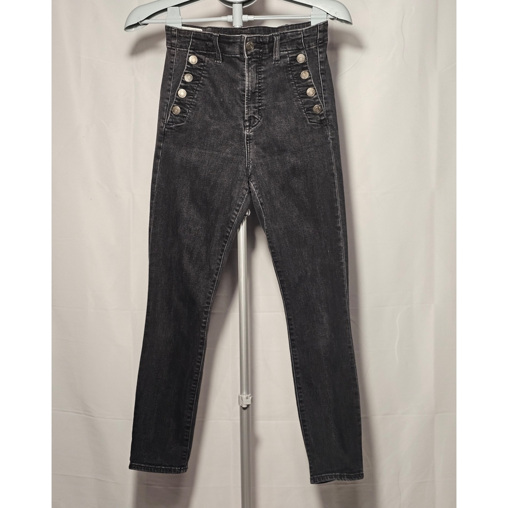 Gap Black Skinny Jeans with Front Slant Pockets